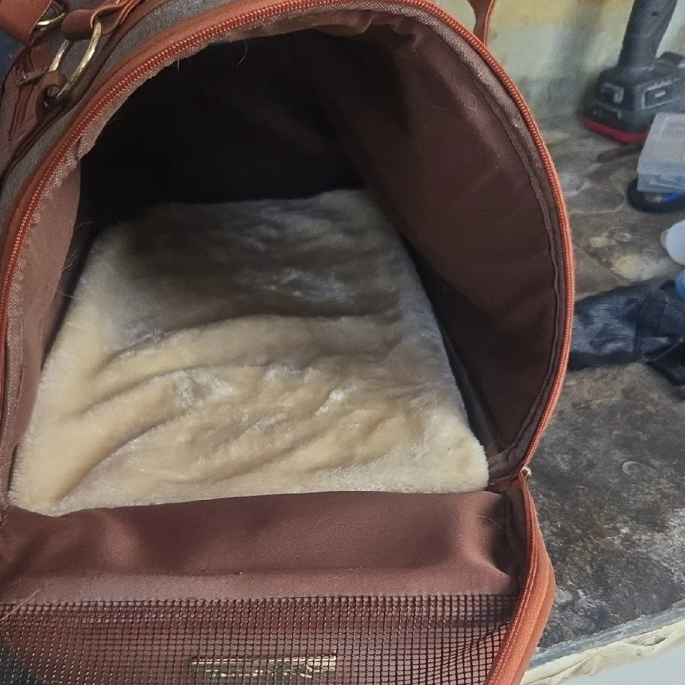 Tail Tan and Gray Pet Carrier